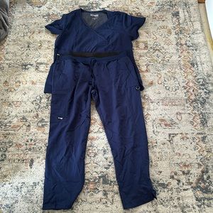 Greys anatomy navy blue scrubs